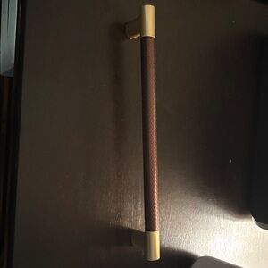 Gold and Brown Cabinet Handle